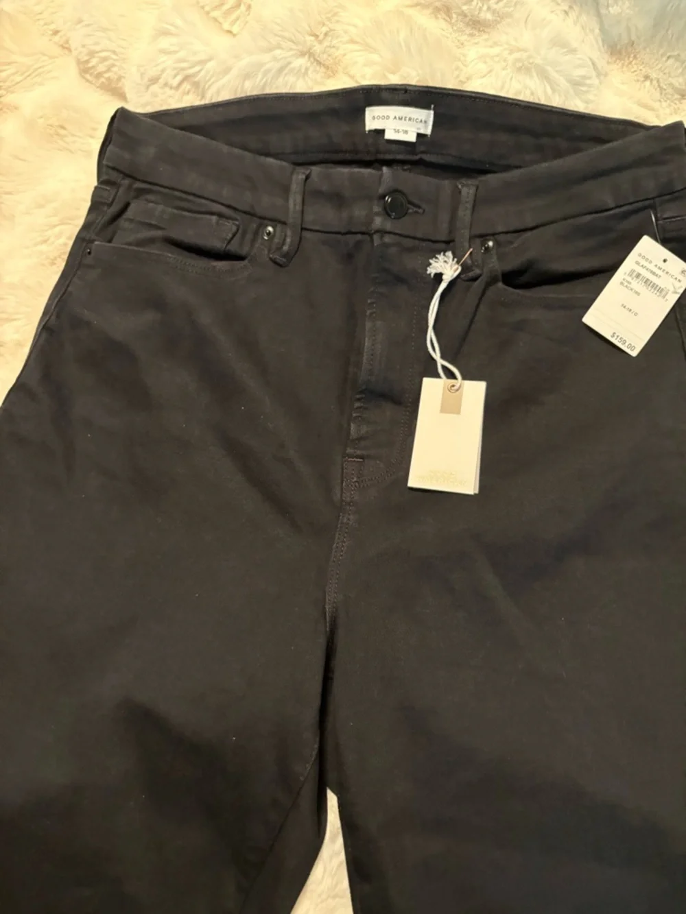 Good American Black Good Leg Jeans - Good Legs size 14-18